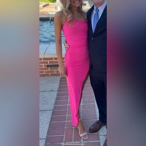 Revolve super down pink formal dress